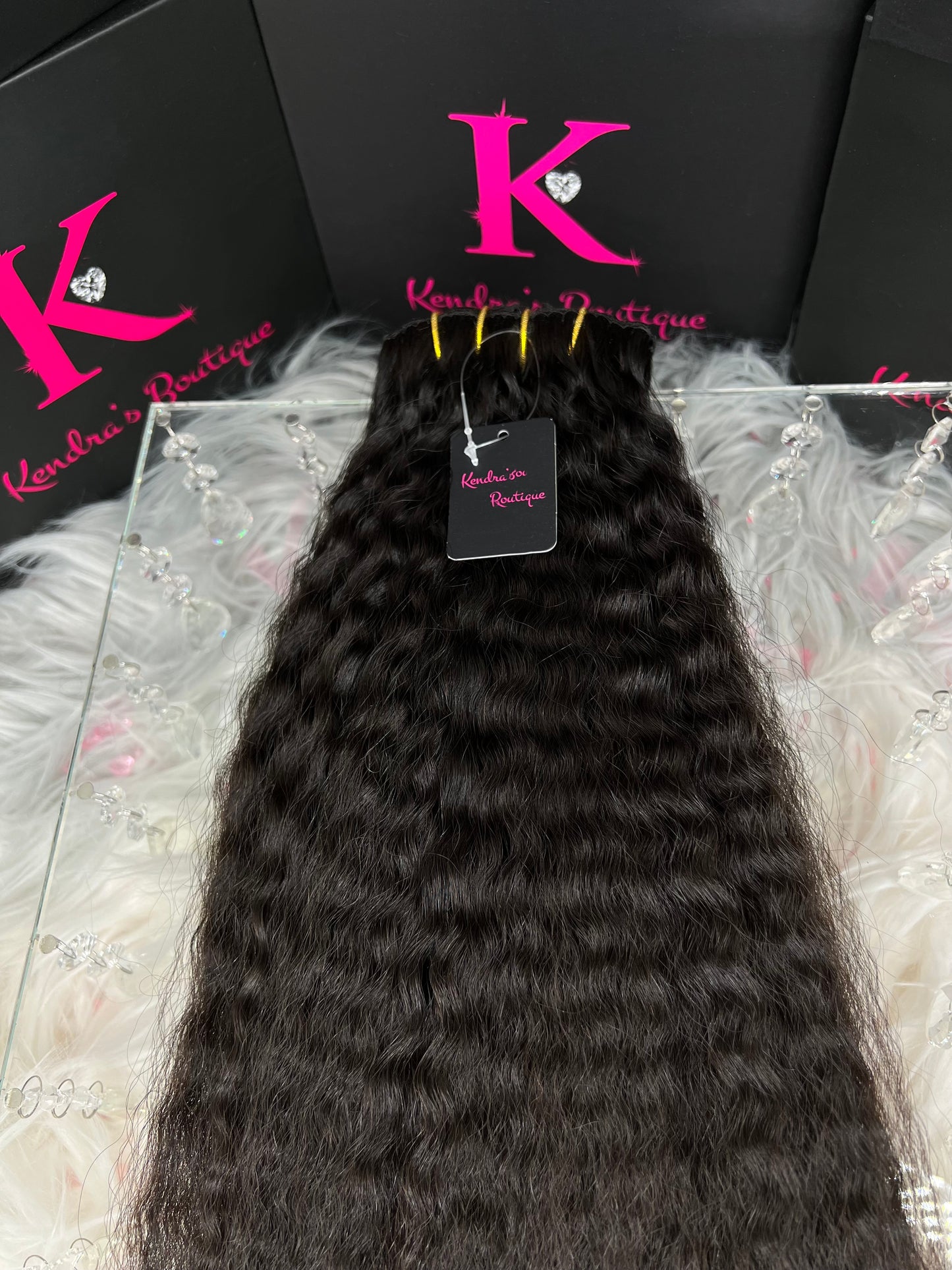 Raw Brazilian Kinky Straight Seamless Clip-In Extensions
