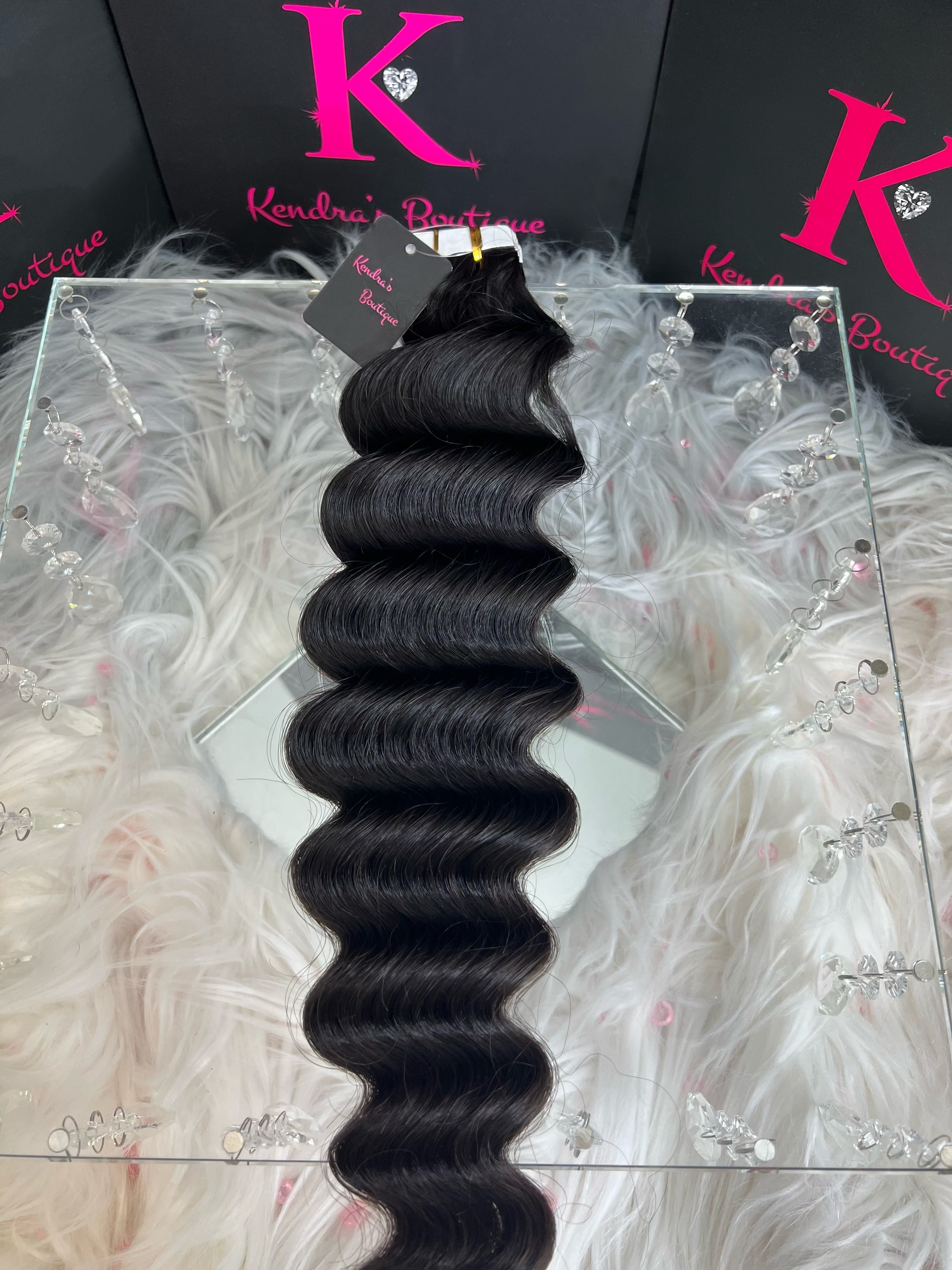 Brazilian Loose Deep Wave Raw Tape In Extensions